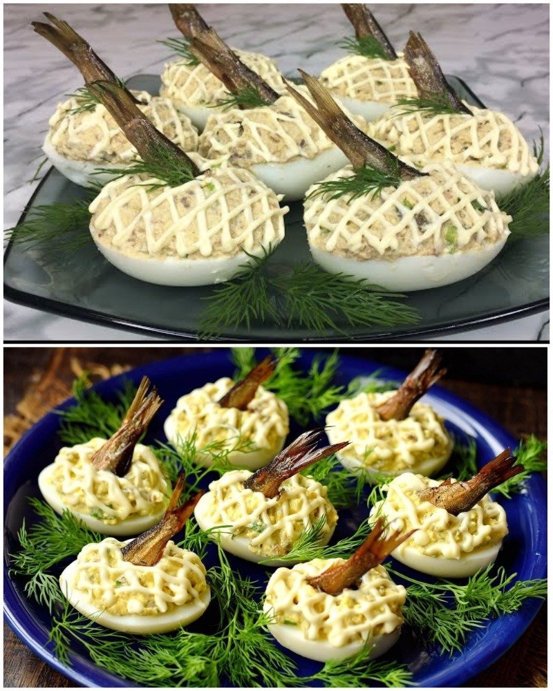 Kiaušiniai įdaryti šprotais