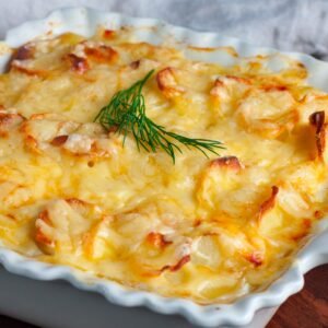 Paruoštas bulvių apkepas su malta kiauliena