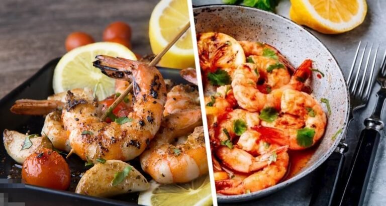 Keptos krevetės česnakiniame ir imbieriniame padaže