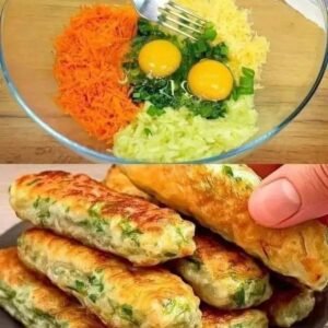 Traškūs cukinijų-morkų paplotėliai su įdaru